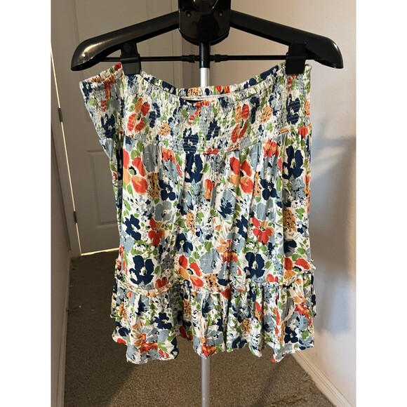 Lauren Ralph Lauren Black Label Tiered A-Line Floral Midi Skirt Size XL - Picture 2 of 10